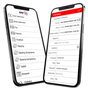 Android el terminali ekranı: sayım ve toplama